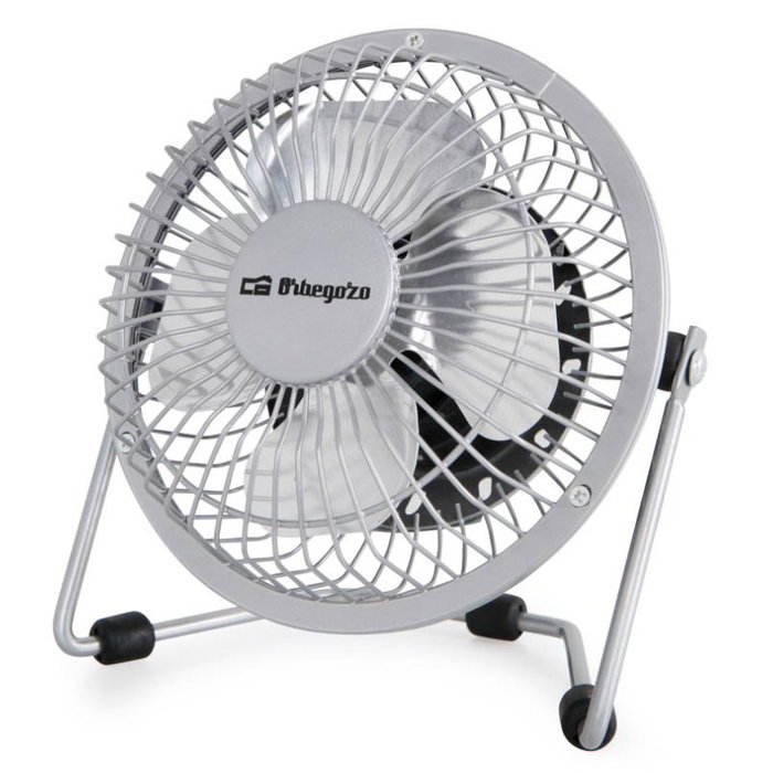 Orbegozo Mini Ventilador USB PW 1025 Plata